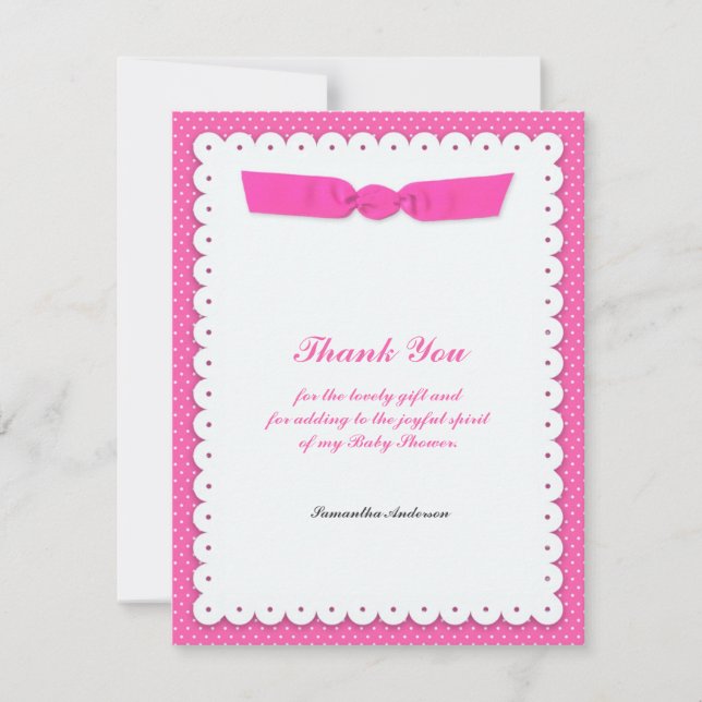 Invitation Baby shower plat Merci (Devant)