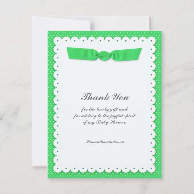Invitation Baby shower plat Merci (Devant)