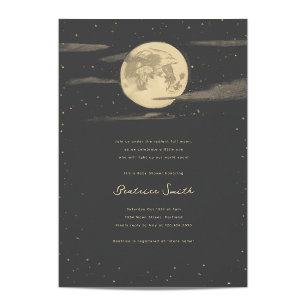Invitation Baby shower Pleine lune