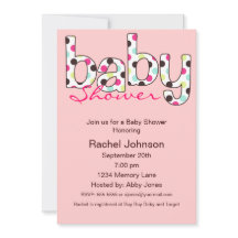 Invitation Baby shower Poka Dot