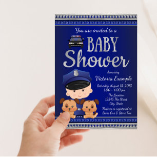 Invitation Baby Shower Police Canine