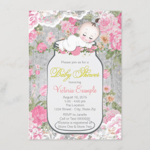 Invitation Baby Shower Pot Mason