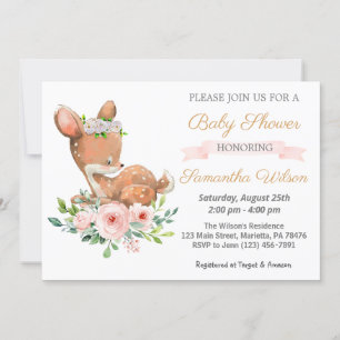 Invitation Baby shower pour bébé de bois