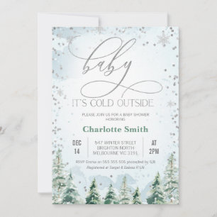 Invitation Baby shower pour bébé sauvage d'hiver