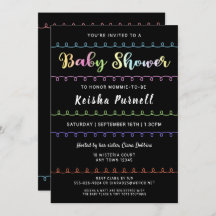 Invitation Baby shower pour des boucles de diverti