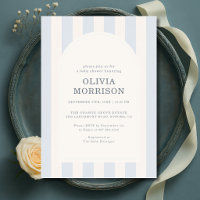Baby-Shower pour Garçon à Rayures Bleues