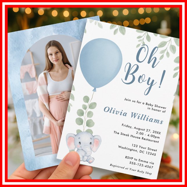 Invitation Baby Shower pour Garçon Oh Boy (Créateur téléchargé)