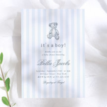 Baby-shower pour garçon sur le thème de l'ours en 