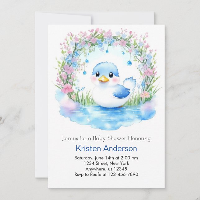 Invitation Baby shower pour garçons (Devant)