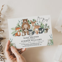 Baby shower pour garçons de forêt moderne Woodland