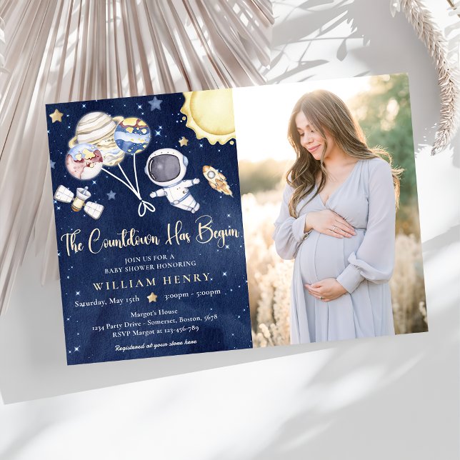 Invitation Baby shower pour garçons de l'espace extra-atmosph (Créateur téléchargé)