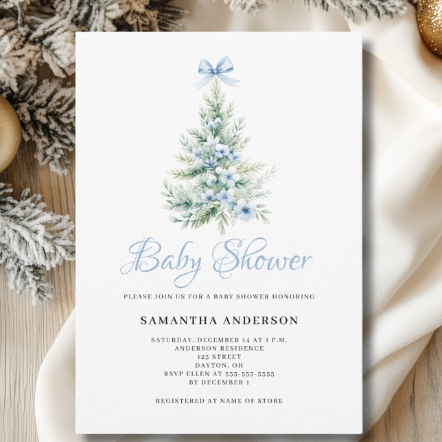 Invitation Baby shower pour garçons d'hiver de Noël (Créateur téléchargé)