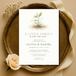 Invitation Baby Shower pour jeunes parents Little Sprout