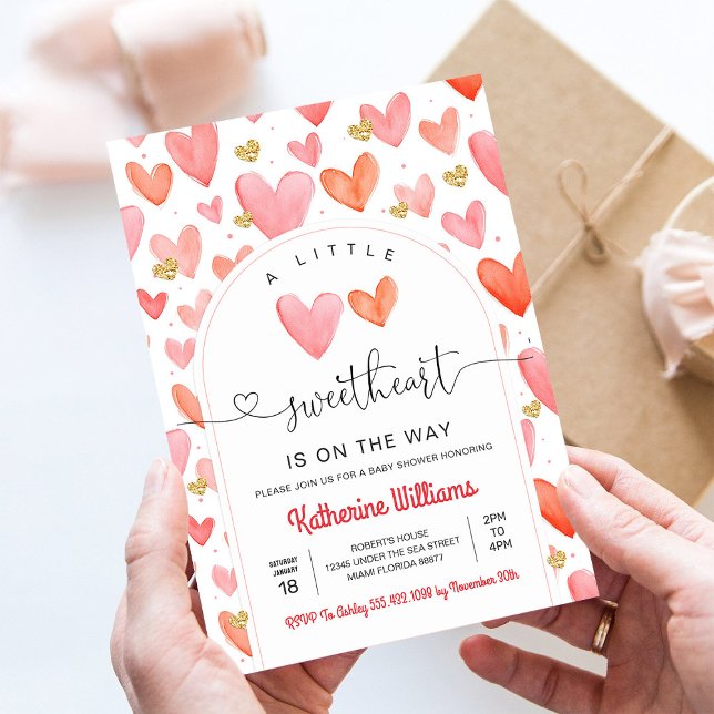 Invitation Baby Shower pour la Saint-Valentin (Créateur téléchargé)
