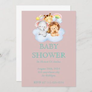 INVITATION baby shower POUR LES FILLES