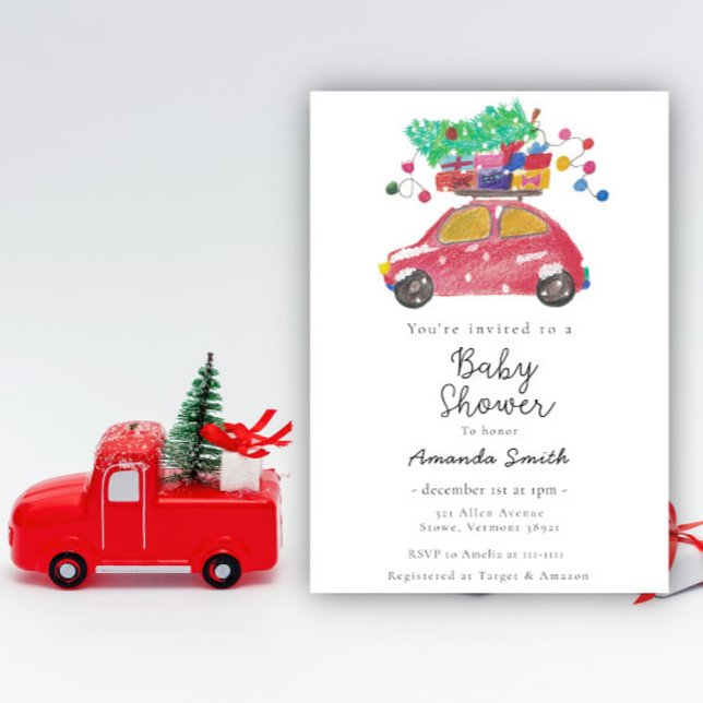Invitation Baby shower pour les vacances d'hiver (Créateur téléchargé)