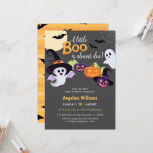 Invitation baby shower pour Little Boo Halloween.