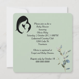Invitation Baby shower pour mère et enfant