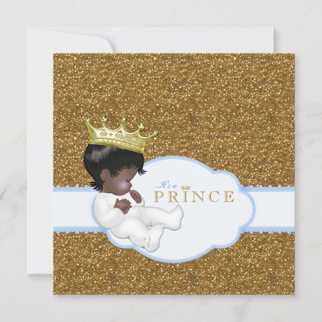 Invitation Baby shower pour petit garçon indien (Devant)