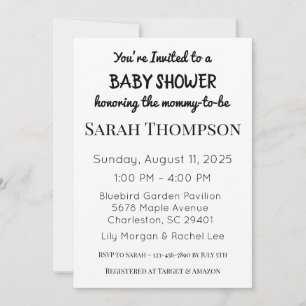 Invitation baby shower pour un garçon