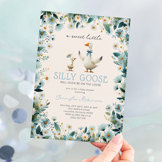 Invitation Baby Shower pour un Garçon Canard Rigolo Mignon (Créateur téléchargé)