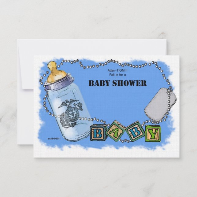 Invitation Baby shower pour un navire (Devant)