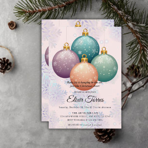 Invitation Baby Shower pour un Noël pastel moderne