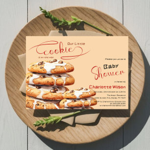 Invitation Baby Shower pour un Petit Biscuit Mignon