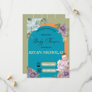 Invitation baby shower pour une fille ou un garçon