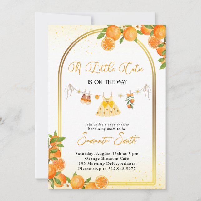 Invitation Baby Shower pour une Petite Chouette Fille (Devant)