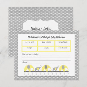 Invitation Baby shower Prédictions et souhaits - neutre