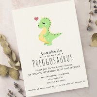 Baby shower Preggosaurus Cute Dinosaur