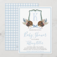 Baby shower Preppy Southern Blue Boy Turquie