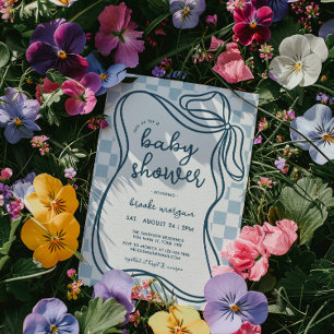 Invitation Baby shower Preppy Whimsical Boys