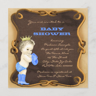 Invitation Baby Shower Prince Cowboy