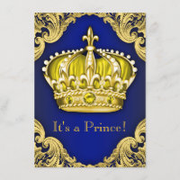 Baby shower Prince Fancy Bleu et Or