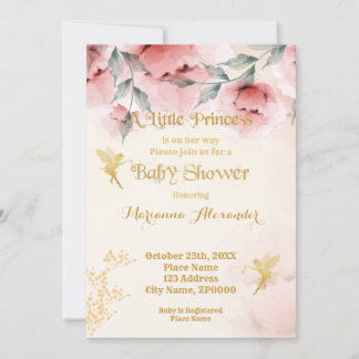 Invitation Baby shower Princesse