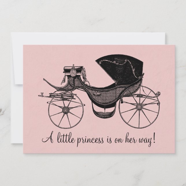 Invitation Baby shower princesse (Devant)