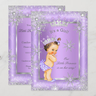 Invitation Baby Shower Princesse Bébé Fille Monde Merveilleux