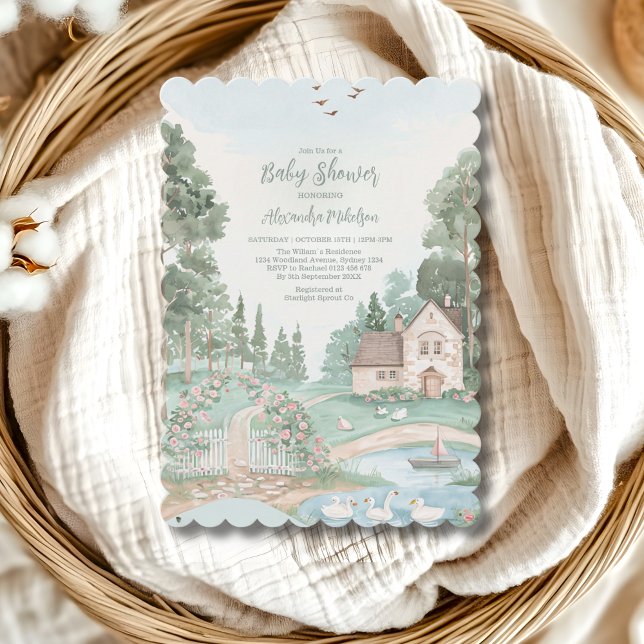 Invitation Baby shower princesse de cygne (Créateur téléchargé)