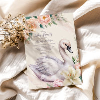 Baby shower princesse de cygne rose rose pâle