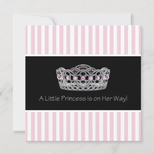 Invitation Baby shower princier rose de Tiara