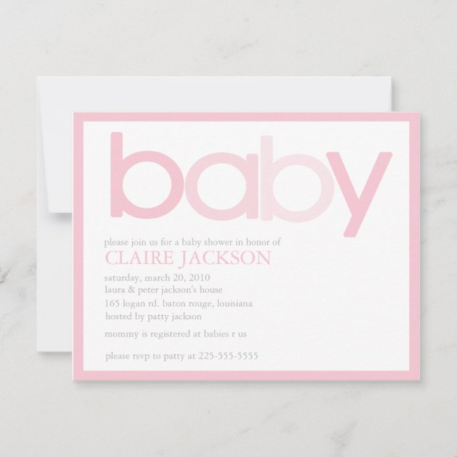 Invitation Baby shower (Prix du meilleur d'aujourd'hui) (Devant)