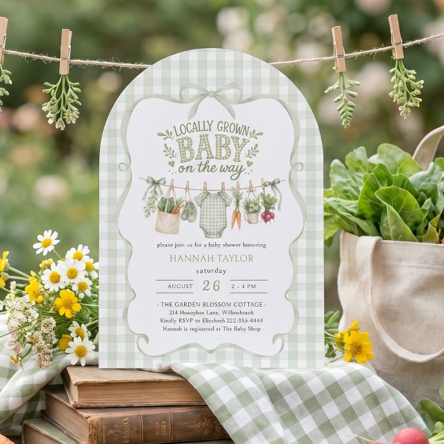 Invitation Baby Shower produits locaux (Créateur téléchargé)