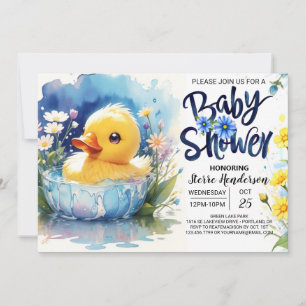 Invitation Baby shower Quacking Duck Cute