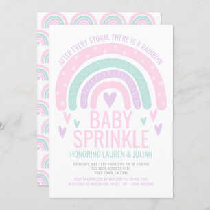 Invitation Baby shower Rainbow moderne