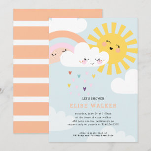 Invitation Baby shower Rainbow Sprinkles