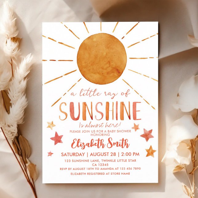 Invitation Baby Shower Rayon de Soleil (Créateur téléchargé)