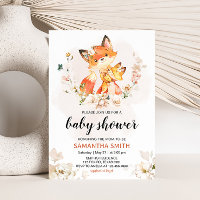 Baby Shower Renard Floral Orange