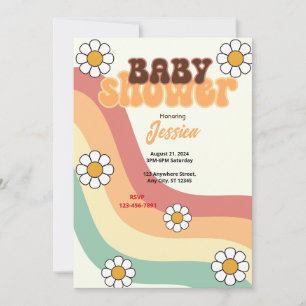 Invitation Baby shower rétro